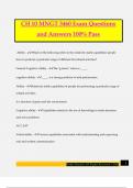 MNGT 3460 Bundled Exams Questions and Answers 100&percnt; Pass Guaranteed&comma; Reviewed 2025