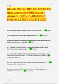 NCCER INSTRUMENTATION EXAM Questions with 100&percnt; Correct Answers 100&percnt; GUARANTEED PASS A&plus; LATEST UPDATE 2025