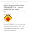 NC DMV PERMIT TEST PRACTICE Q&A 2025