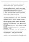 NC DMV PERMIT TEST QUESTIONS & ANSWERS