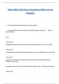 Ohio MPJE 2022 Exam Questions With Correct Answers