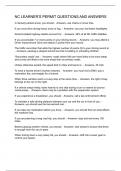 NC LEARNER-S PERMIT QUESTIONS AND ANSWERS