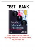 Guyton and Hall Textbook of Medical Physiology 14th Edition Test Bank by John E&period; Hall&comma; Michael E&period; Hall Chapter 1-85