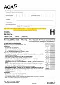 2023 AQA GCSE FRENCH 8658&sol;LH Paper 1 Listening Higher Tier Question Paper &  Mark scheme &lpar;Merged&rpar; June 2023 &lbrack;VERIFIED&rsqb;