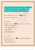 MCN 374 - PEDS GROWTH AND DEVELOPMENT STUDY GUIDE Questions with 100- Correct Answers