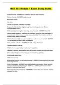 NAT 101 Module 1 Exam Study Guide 