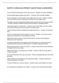 NORTH CAROLINA PERMIT QUESTIONS & ANSWERS