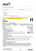 2023 AQA GCSE GERMAN 8668&sol;WH Paper 4 Writing Higher Tier Question Paper &  Mark scheme &lpar;Merged&rpar; June 2023 &lbrack;VERIFIED&rsqb;