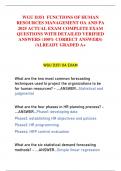 WGU D351  FUNCTIONS OF HUMAN RESOURCES MANAGEMENT OA AND PA 2025 ACTUAL EXAM COMPLETE EXAM QUESTIONS WITH DETAILED VERIFIED ANSWERS &lpar;100&percnt; CORRECT ANSWERS&rpar; &sol;ALREADY GRADED A&plus;
