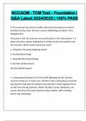 NCCAOM - TCM Test &ndash; Foundation &vert; Q&A Latest 2024&sol;2025 &vert; 100&percnt; PASS