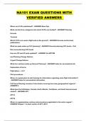 NA101 EXAM QUESTIONS WITH VERIFIED ANSWERS 