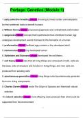 Portage Genetics module 1 Questions & Answers&lpar;2025&sol;2026&rpar;