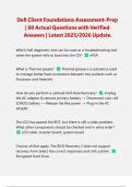 Dell Client Foundations Assessment-Prep &vert; 60 Actual Questions with Verified Answers &vert; Latest 2025&sol;2026 Update&period;