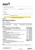 2023 AQA GCSE RELIGIOUS STUDIES A 8062&sol;14 Paper 1&colon; Hindu