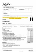 2023 AQA GCSE CHEMISTRY 8462/2H Paper 2 Higher Tier Question Paper & Mark scheme (Merged) June 2023 [VERIFIED]