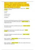 BIOD 151 MODULE 1 EXAM QUESTIONS WITH ANSWERS 100&percnt; VERIFIED&sol;DETAILED ALL ANSWERS GET IT CORRECT NEWEST UPDATED 2024&sol;2025 BEST SOLUTION GRADED TO SCORE A&plus;