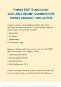 Retired PEAT Exam &lpar;Latest 2025&sol;2026 Update&rpar; Questions with Verified Answers&period;