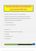 Nevada Timeshare Exam Questions and Answers 100&percnt; Pass