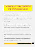 PSY 3460 FINAL EXAM QUESTIONS AND ANSWERS 100&percnt; PASS