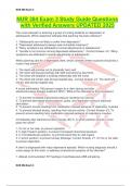 NUR 384 Exam 3 Study Guide Questions with Verified Answers UPDATED 2025