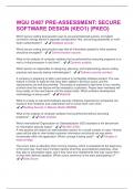 WGU D487 PRE-ASSESSMENT&colon; SECURE SOFTWARE DESIGN &lpar;KEO1&rpar; &lpar;PKEO&rpar; EXAM QUESTIONS WITH 100&percnt; CORRECT ANSWERS&excl;&excl;