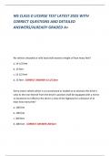 MS CLASS D LICENSE TEST LATEST 2025 WITH  CORRECT QUESTIONS AND DETAILED  ANSWERS&sol;ALREADY GRADED A&plus;