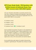 NPTE &lpar;National Physical Therapy Exam&rpar; PACKAGE DEAL&vert; BUNDLE contains the Latest 2025&sol;2026 Actual exam&comma; practice test&comma; Special test &comma; PEAT test&comma; Test Bank and Updated study guide - Guaranteed Success&period; 