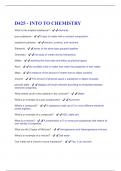 D425 - INTO TO CHEMISTRY EXAM QUESTIONS WITH 100&percnt; CORRECT ANSWERS&excl;&excl;
