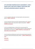 ATI CAPSTONE PHARMACOLOGY ASSESSMENT 1 AND 2  EXAM LATEST 2025 WITH CORRECT QUESTIONS AND  DETAILED ANSWERS&sol;ALREADY GRADED A&plus;