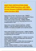 ASAP PACE CERTIFICATION EXAM ACTUAL EXAM Questions with 100- Correct Answers ALREADY