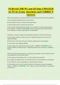 NURS 641 EBCPG and QI Quiz UPDATED ACTUAL Exam Questions and CORRECT  Answers
