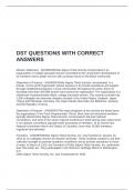 DST QUESTIONS WITH CORRECT ANSWERS