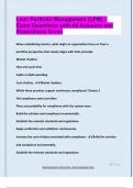 LEAN PORTFOLIO MANAGEMENT LPM EXAM PACKAGE DEAL QUESTIONS AND VERIFIED DETAILED ANSWERS &vert; 100&percnt; GUARANTEED PASS &vert; ALREADY GRADED A&plus;