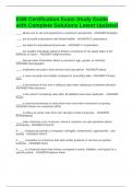 ESB Certification Exam Study Guide with Complete Solutions Latest Updated