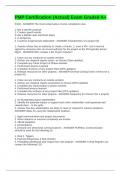 PMP Certification &lpar;Actual&rpar; Exam Graded A&plus;