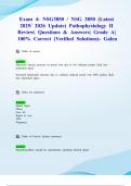 Exam 4&colon; NSG3850 &sol; NSG 3850 &lpar;Latest 2025&sol; 2026 Update&rpar; Pathophysiology II Review&vert; Questions & Answers&vert; Grade A&vert; 100&percnt; Correct &lpar;Verified Solutions&rpar;- Galen