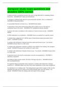 Caregiver study exam questions and answers 100&percnt; correct