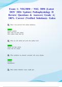 Exam 1&colon; NSG3850 &sol; NSG 3850 &lpar;Latest 2025&sol; 2026 Update&rpar; Pathophysiology II Review&vert; Questions & Answers&vert; Grade A&vert; 100&percnt; Correct &lpar;Verified Solutions&rpar;- Galen