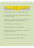 AAAE ACE Airport Finance Mod 2 &vert;Questions and answers with 100&percnt; correct solutions &vert;  Graded A&plus;