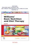TEST BANK FOR WILLIAMS&rsquo; BASIC NUTRITION AND DIET THERAPY 16TH EDITION BY NIX&vert; COMPLETE GUIDE CHAPTER 1-23