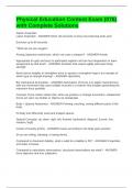 Physical Education Content Exam &lpar;076&rpar; with Complete Solutions 