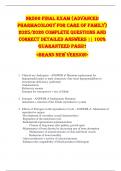 NR566 FINAL EXAM &lpar;ADVANCED  PHARMACOLOGY FOR CARE OF FAMILY&rpar;  2025&sol;2026 COMPLETE QUESTIONS AND  CORRECT DETAILED ANSWERS &vert;&vert; 100&percnt;  GUARANTEED PASS&excl;&excl;  <BRAND NEW VERSION> 