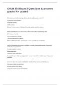 CHLH 274 Exam 2 Questions & answers graded A&plus; passed