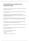 CHLH 243 Exam 1 questions well answered to pass
