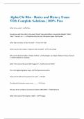 Alpha Chi Rho - Basics and History Exam With Complete Solutions | 100% Pass