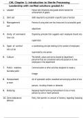 CHL Chapter 1&colon; Introduction to Sterile Processing Leadership with verified solutions graded A&plus;