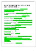 BASIC DYSRHYTHMIA RELIAS TEST 2024-2025 GRADED A&plus;