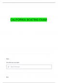 CALIFORNIA BOATER CARD QUESTIONS WITH COMPLETE ANSWERS