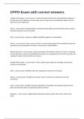 CPPO Exam with correct answers