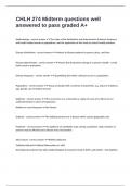 CHLH 274  EXAM package deal&excl; 